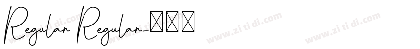 Regular Regular字体转换